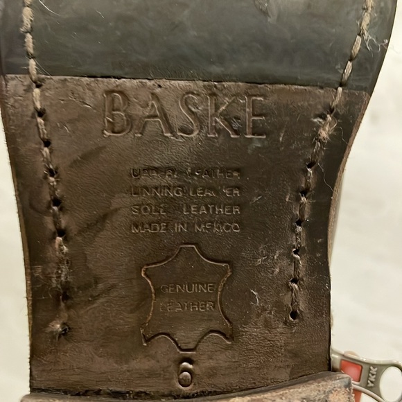 Baske California Gray/Black Distressed Handmade Leather Ankle Boot Sz 6 - Picture 6 of 6